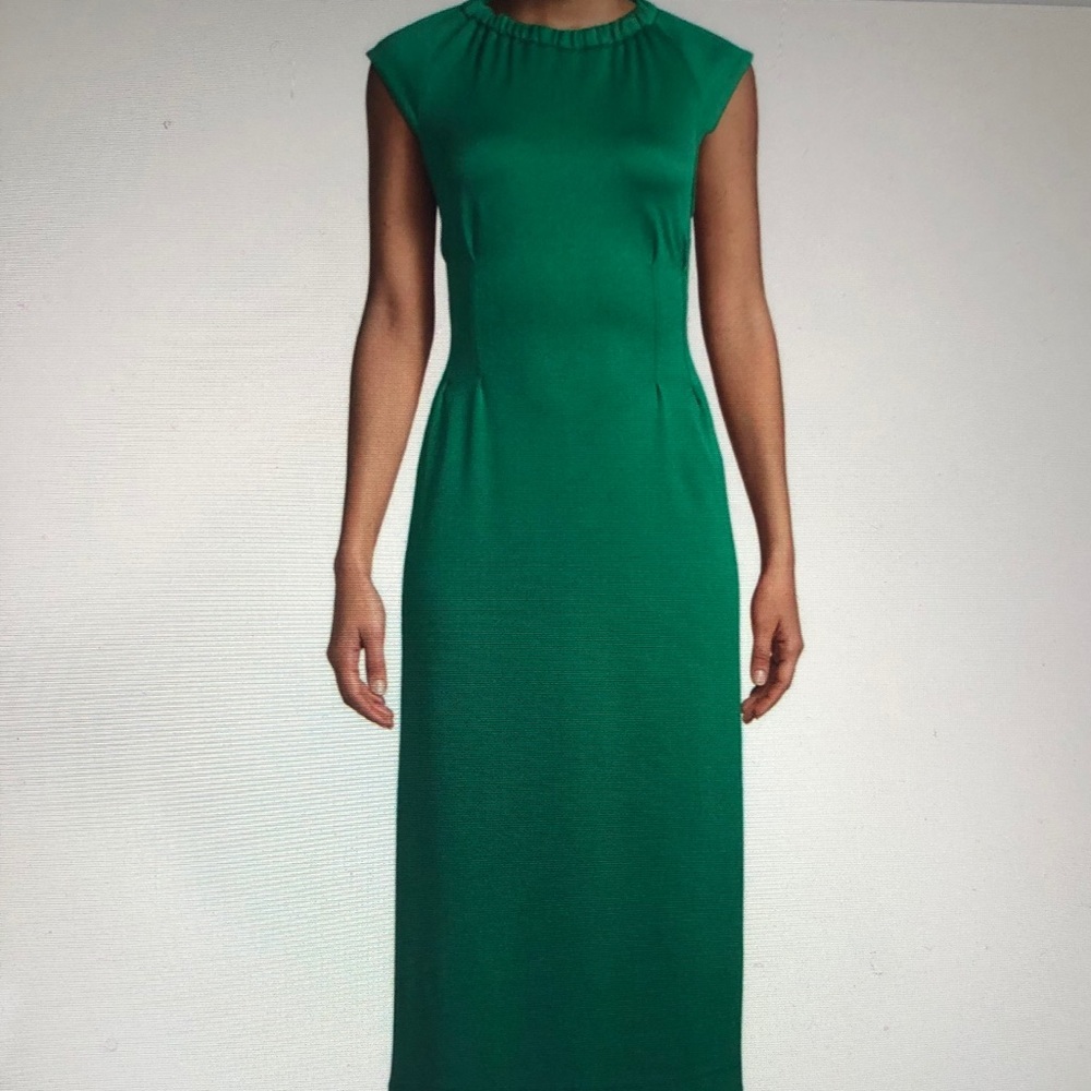 NWT TIBI  PIQUE KNIT ASTOR CORSET MIDI DRESS SMALL